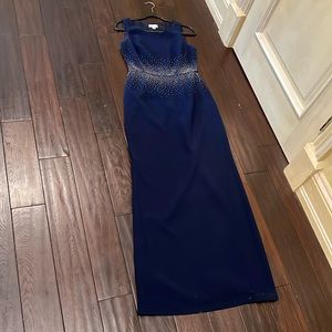 Women Blue and Silver Calvin Klein Dress Size 4